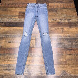 Hollister High Rise Super Skinny Jeans Womens 00L 23x31 Stretch New